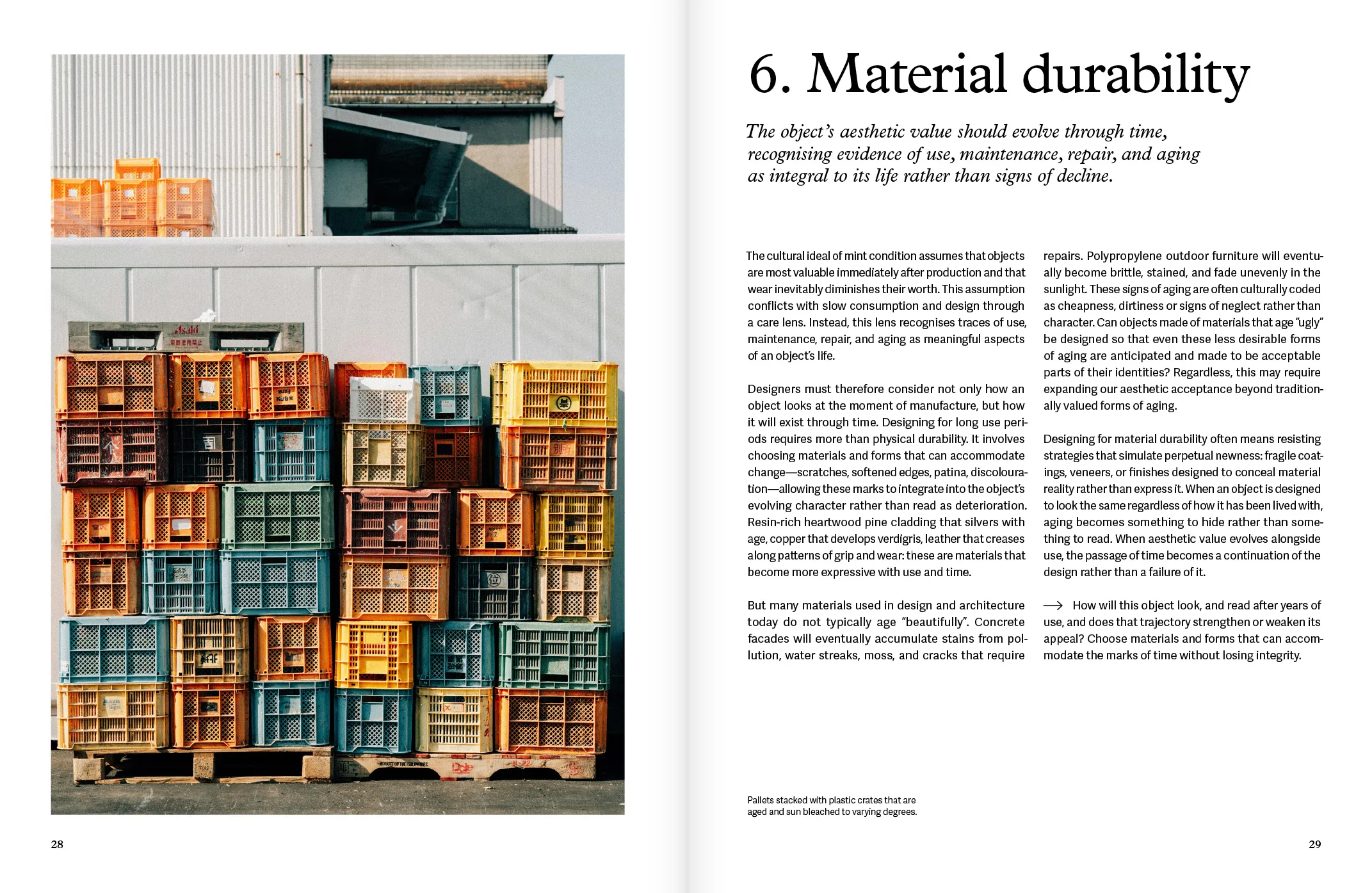 Crown 4to spread — Material durability.